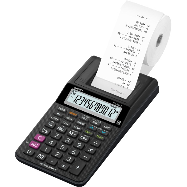 Calcolatrice scrivente Casio HR-8RCE-BK - 066737
