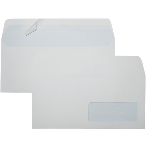 Buste comm.li Pigna -dritto-strip- 11x23 cm - 90 g/mq - c/finestra - 0170578 (conf.500)