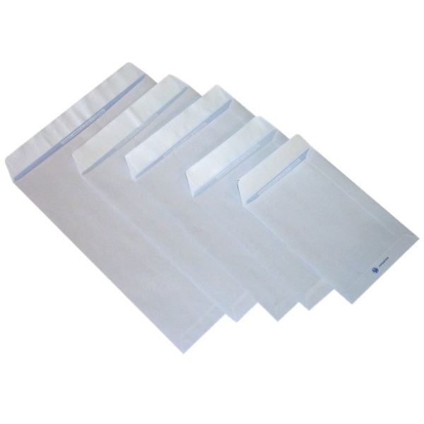 Buste a sacco con strip Pigna - bianco - 23x33 cm - 80 g/mq - strip - 0029481 (conf.500)