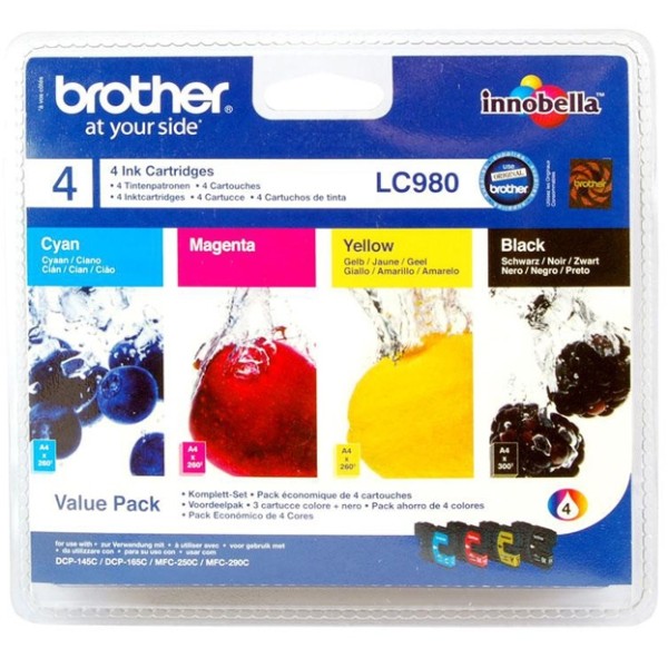 Cartuccia Brother 980 (LC-980VALBP) nero-ciano-magenta-giallo - 130387