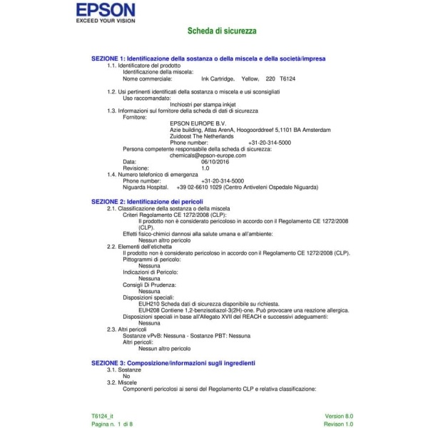 Cartuccia Epson T6124 (C13T612400) giallo - 131019