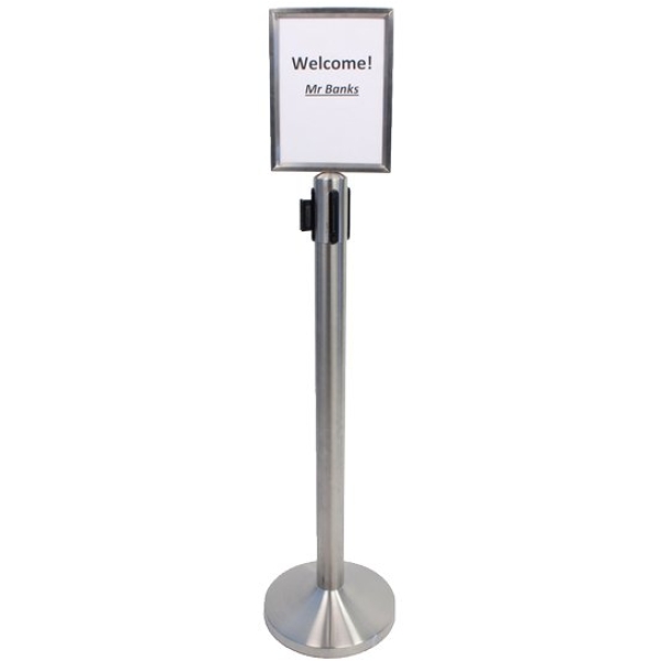 Securit - RS-SIGN-A4-PS - Display per Colonnina separa code