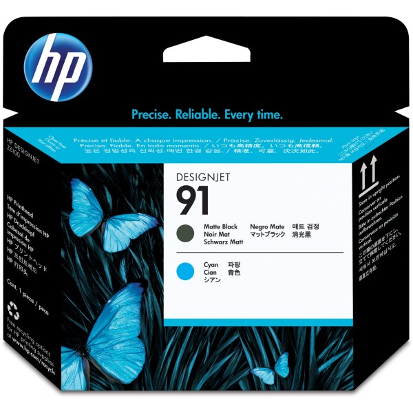 Testina di stampa HP 91 (C9460A) nero opaco -ciano - 134309