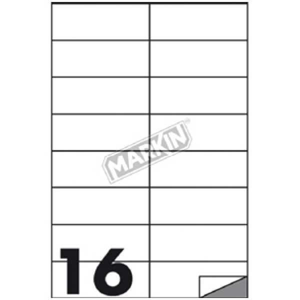 Etichette adesive Markin - 105x36 mm - Nr. etichette / foglio 16 - X210C501 (conf.100)