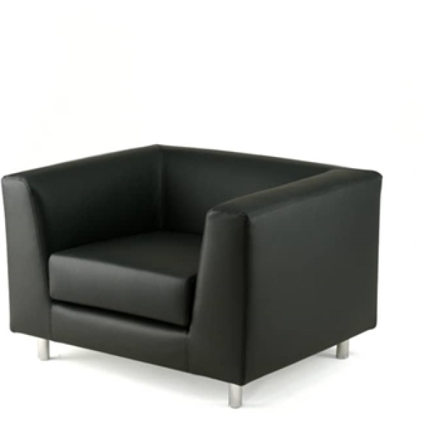 Divano collettivit&agrave; QUAD UNISIT - similpelle - NERO - QD1/KN