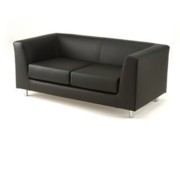 Divano collettivit&agrave; QUAD UNISIT - ignifugo - NERO - QD2/IN