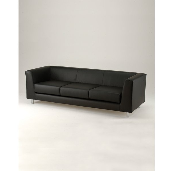 Divano collettivit&agrave; QUAD UNISIT - ignifugo - NERO - QD3/IN