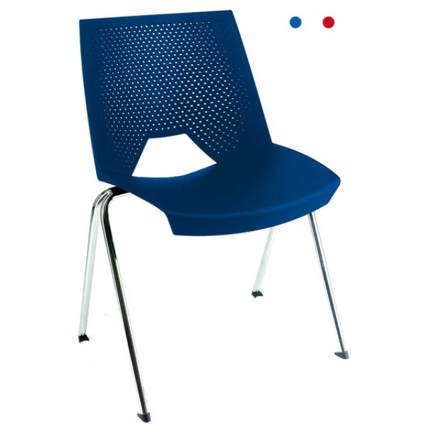 Sedia collettivit&agrave; STRIKE UNISIT - plastica - BLU - SKB/BL