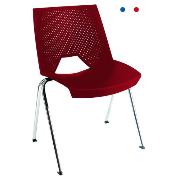 Sedia collettivit&agrave; STRIKE UNISIT - plastica - ROSSO - SKB/RO