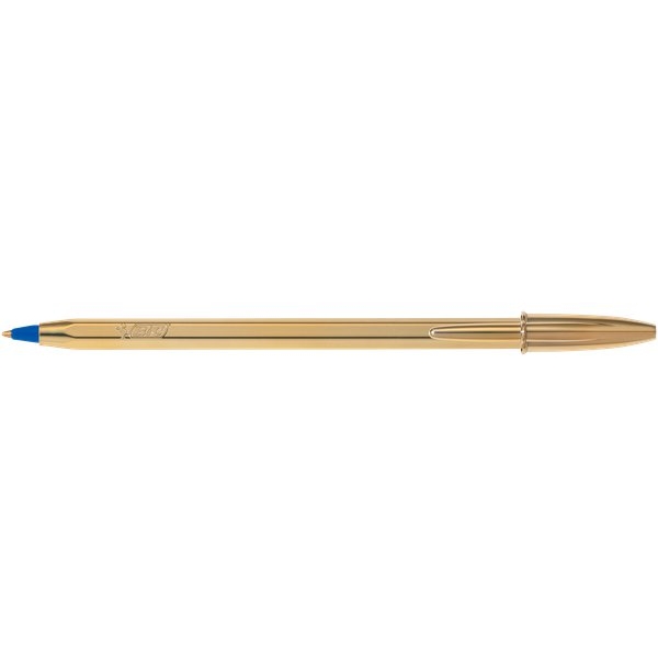 Penna a sfera Cristal Shine Bic - oro - blu - 9213401 (conf.20)