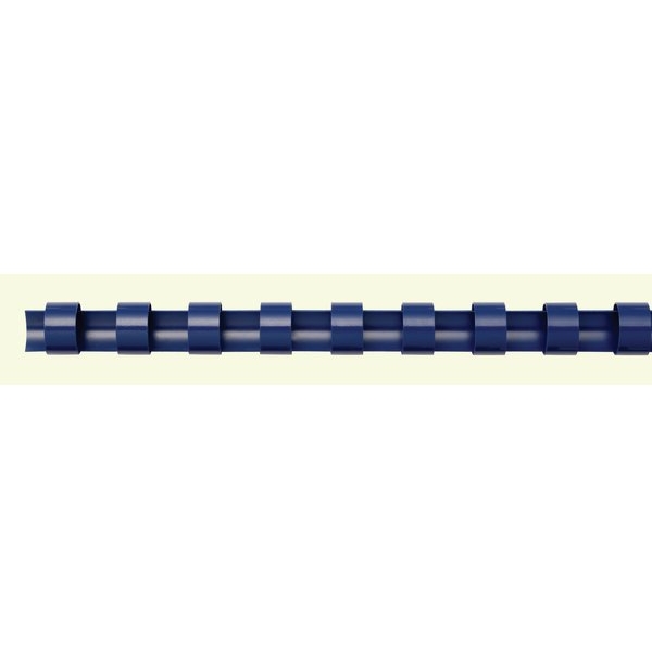 Dorsi plastici a 21 anelli Fellowes - 12 mm - 80 fogli - blu - 5346305 (conf.100)