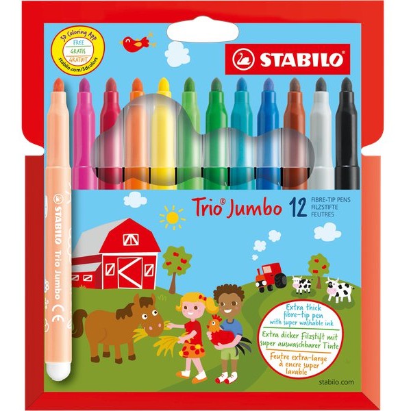 Pennarelli Trio Jumbo Stabilo - 380/12 (conf.12)