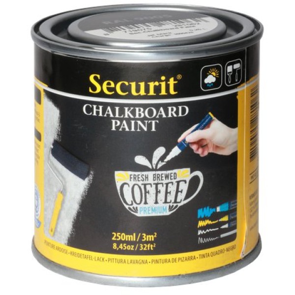 Pittura effetto lavagna Securit - 250 ml - nero - PNT-BL-SM