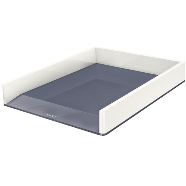 Vaschetta portacorrispondenza WOW Dual Color Leitz -  26,7x33,6x4,9 cm - bianco metellizzato - 53611001