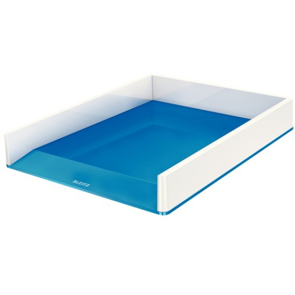 Vaschetta portacorrispondenza WOW Dual Color Leitz - 26,7x33,6x4,9 cm - blu metallizzato - 53611036