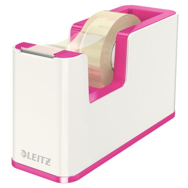Dispenser per nastro adesivo WOW Dual Color Leitz -  5,1x12,6x7,6 cm - fucsia metallizzato - 53641023