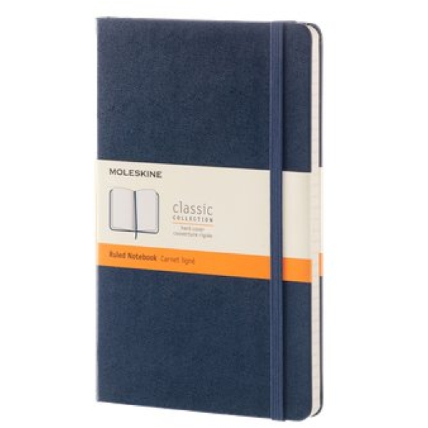 Taccuini Classic copertina rigida Moleskine - Large (13x21 cm) - a righe - blu Zaffiro - 240 - QP060B20