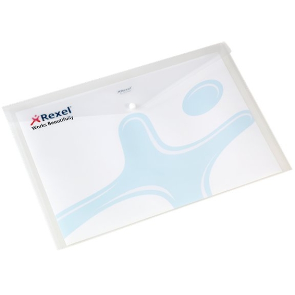 Buste con bottone Ice Rexel - Semplice - A3 - trasparente - 16131WH (conf.5)