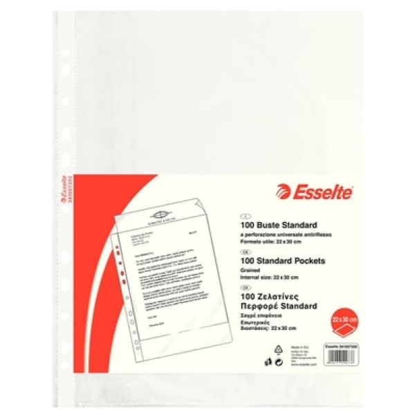 Buste a perforazione universale goffrate Copy Safe Esselte - Standard - 22x30 cm - 391007300 (conf. 200 )