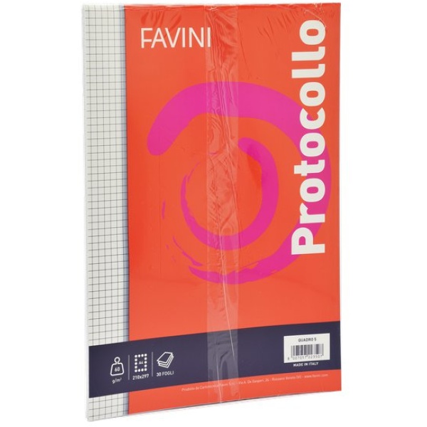 Fogli protocollo mini pack 30 Favini - 5 mm - no - 60 g/mq - A545414 (conf.30)