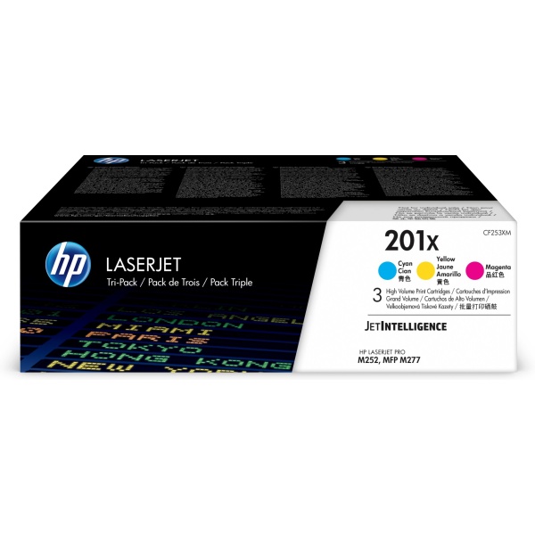 Toner HP 201X (CF253XM) ciano-magenta-giallo - 163950