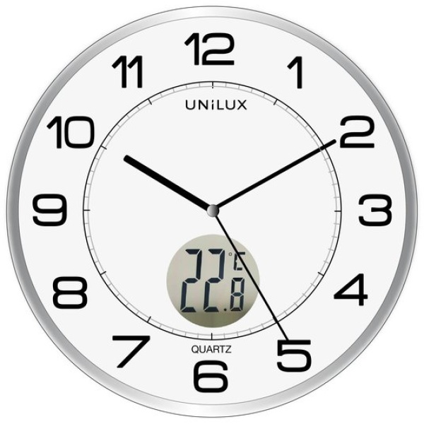 Orologio al quarzo Tempus Unilux - diametro 30,5 cm - grigio -  400094592