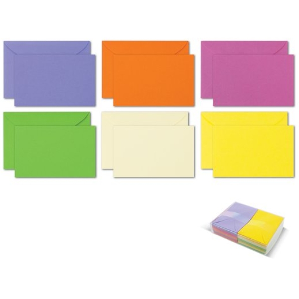Biglietti e buste colorate Ellebi Sadoch - Capri - 9x14 cm - assortiti - 8320 (conf.100)