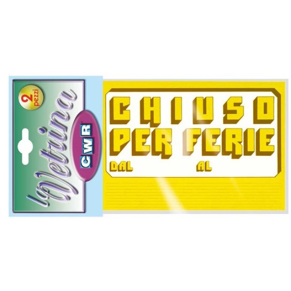 CWR - 315/6 - Cartelli commerciali in cartoncino fluorescenti