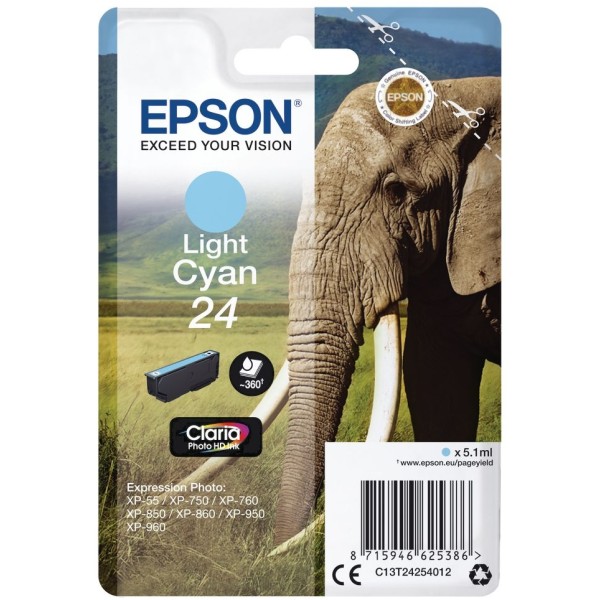 Cartuccia Epson 24 (C13T24254012) ciano chiaro - 235891
