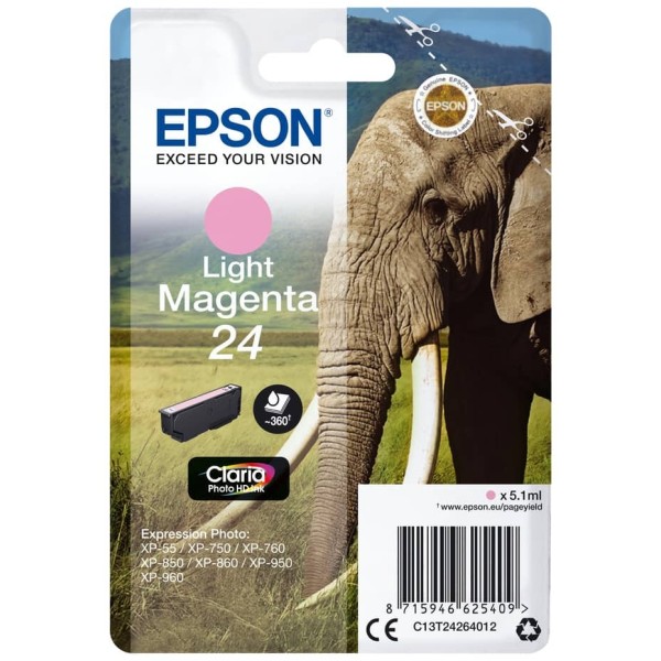 Cartuccia Epson 24 (C13T24264012) magenta chiaro - 235899