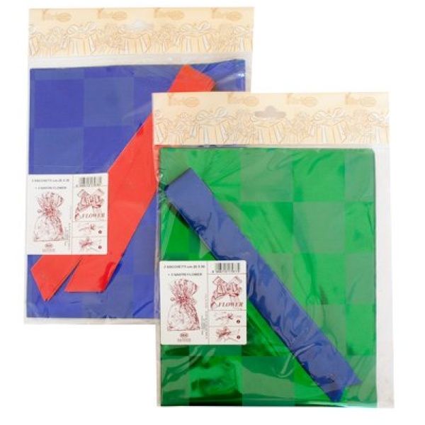 Sacchetti In Ppl Con Nastro Rex Sadoch - 20X50 Cm - Sacf2 (Conf.3 Sacchetti+ 3 Nastri)