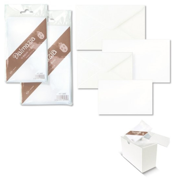 Biglietti E Buste Bianche Ellebi Sadoch - Dalmazia - 9X14 Cm - Bianco - 8039 (Conf10)