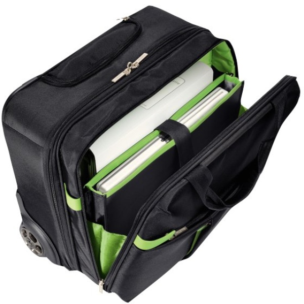 Trolley Carry-On Smart Traveller Leitz Complete  - 20X37X42 Cm - Nero/Verde - 60590095