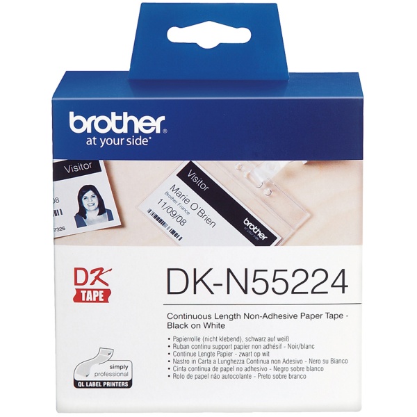 Rotolo etichette Brother DKN55224 nero-bianco - 309271