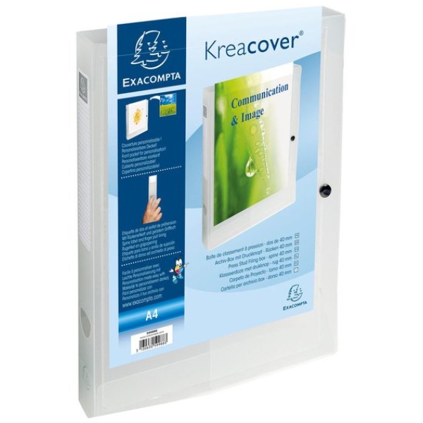 Cartelle Portaprogetto Personalizzabili Kreacover Exacompta - Bianco Trasparente - 59988E