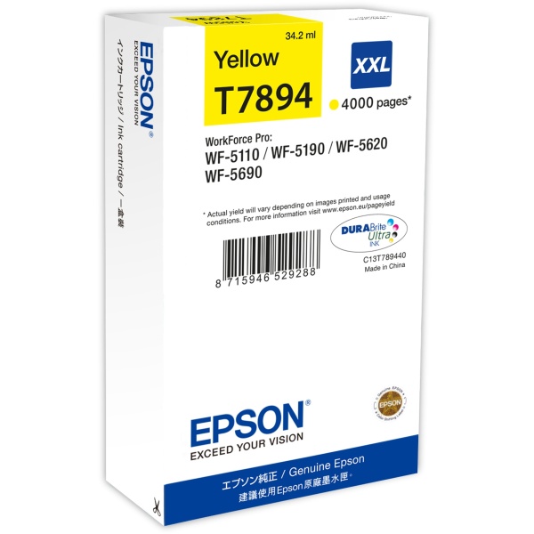Cartuccia Epson T7894 - XXL (C13T789440) giallo - 310479
