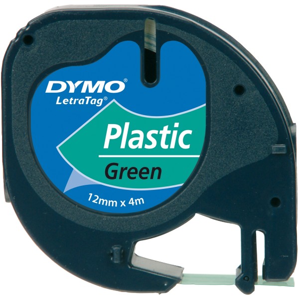 Nastro Dymo 12mm x 4m (S0721640) nero-verde - 345636