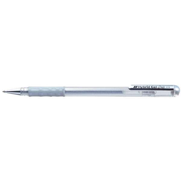 Roller gel Hybrid grip Pentel - argento - K118-Z