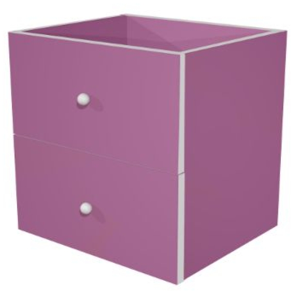 Coppia cassetti Libreria caselle Maxicube Artexport - 32,5x28,8x32,5 cm - viola scarlatto- 2c MaxC/S
