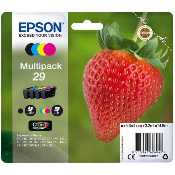 Cartuccia Epson T29/blister RS (C13T29864010) nero-ciano-magenta-giallo - 409408
