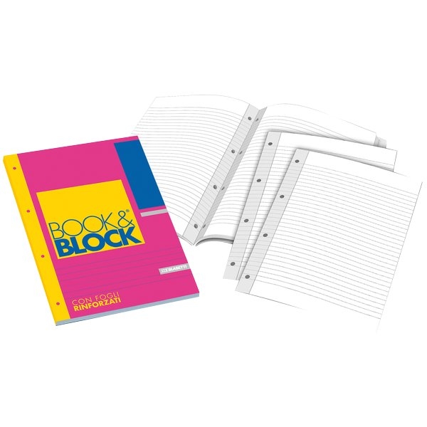 Blocchi collati rinforzati Book&amp;Block Blasetti - A4 - 1R - 40 - 5722 (conf.5)