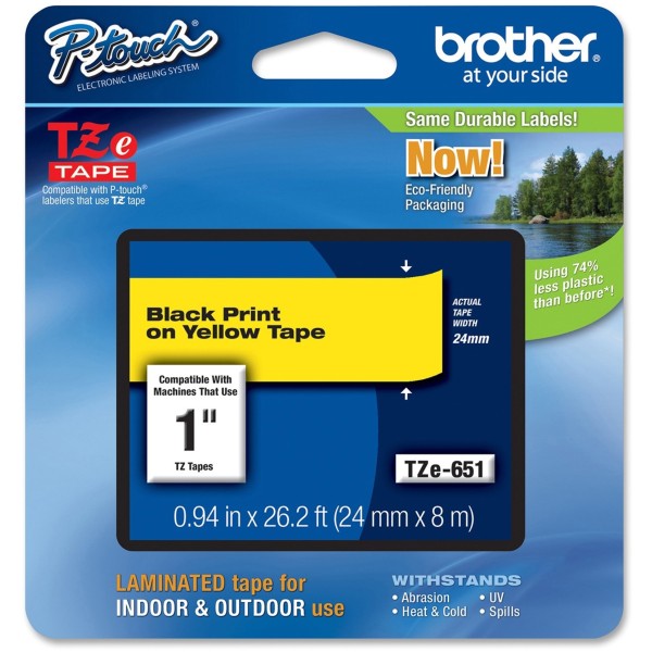 Nastro Brother TZ651/TZE651 (TZE651) nero-giallo - 535069
