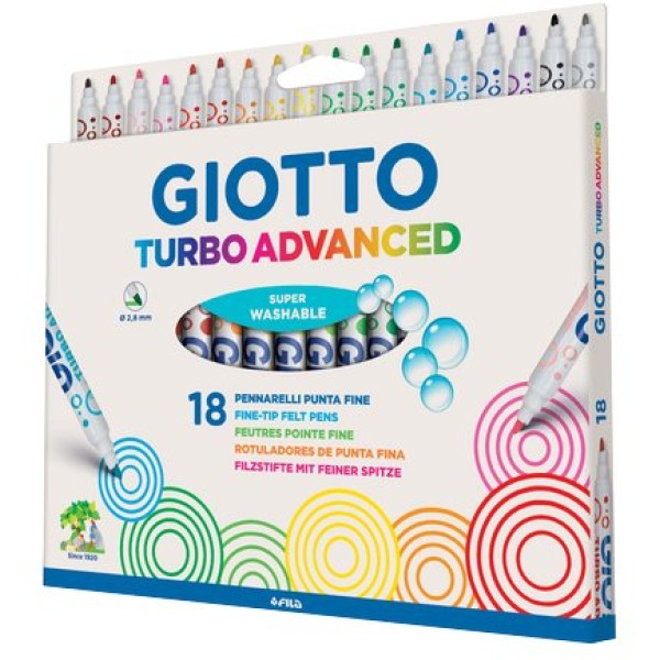 Pennarelli superlavabili Giotto Turbo - 2,8 mm - 426200 (conf.18)