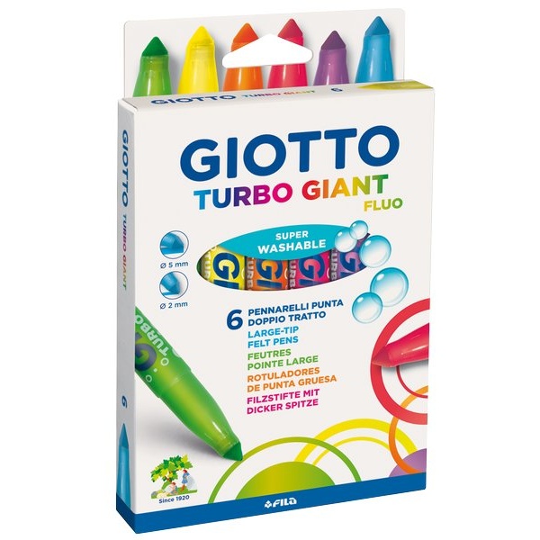 Pennarelli superlavabili Giotto Turbo - 2-5 mm - 433000 (conf.6)