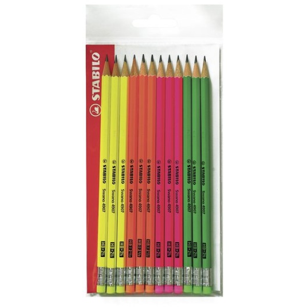 Matite Swano FLUO Stabilo - HB - IT12/110-490712 (conf.12)