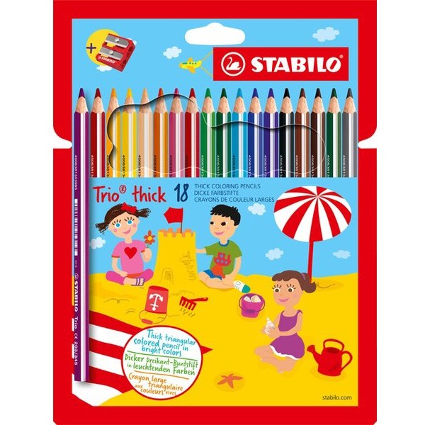 Matite colorate Trio Maxi Stabilo - 4,2 mm - 203/2-18 (conf.18)