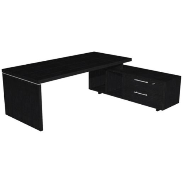 Postazione manageriale Artexport Flora - nero venato - L195 P170 H74 CM - 901RIT/8