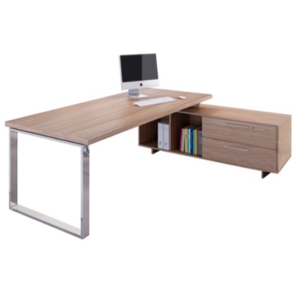 Postazione manageriale Artexport Flora - noce arabis - L195 P170 H74 CM - 901RIT/M/K