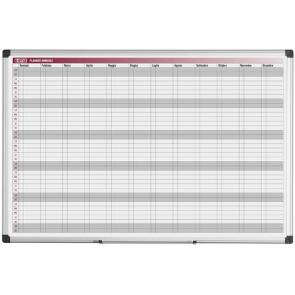 Lavagne planning Bi-Office - annuale - 90x60 cm - GA03268170