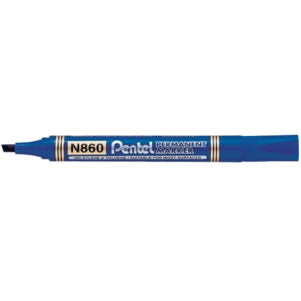 Marcatore permanente N860 Pentel linea Amiko - scalpello - 1,2-4,5 mm - blu - N860-CE (conf.12)